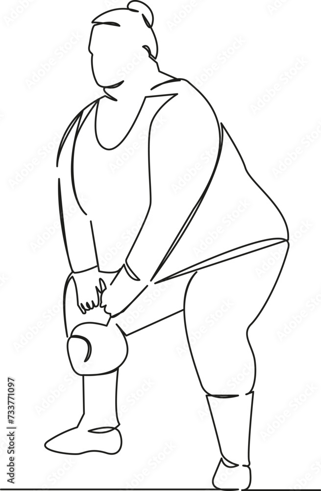 fat woman working out with a kettlebell fat woman working out with a kettlebell