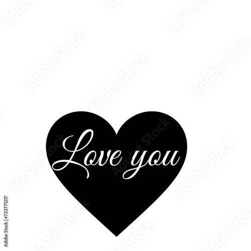 heart shaped illustration love you