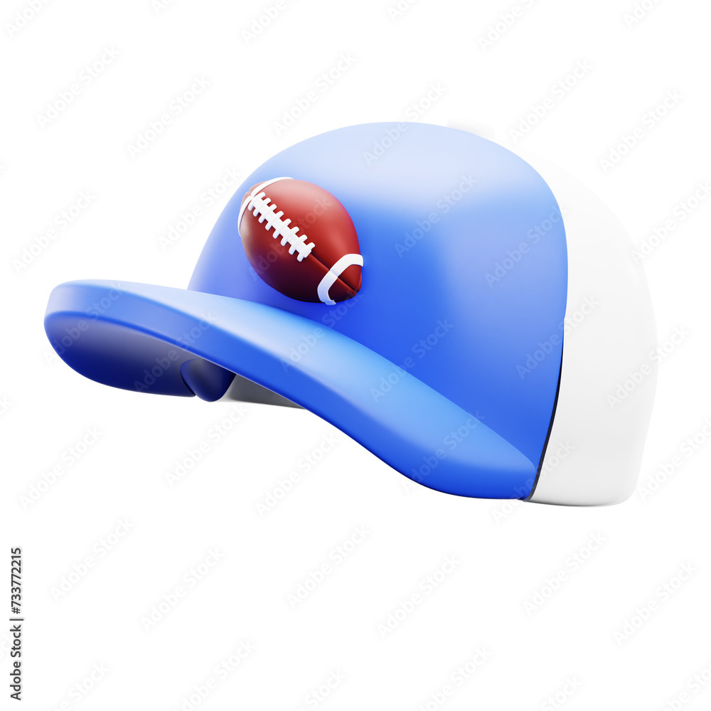 3D American Football Cap Icon 3D American Football Cap Icon