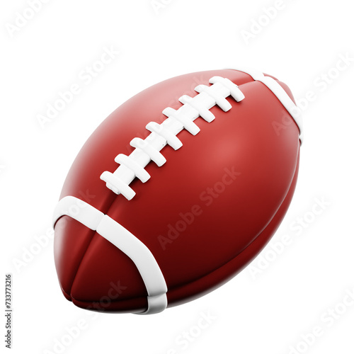 3D American Football Rugby Icon