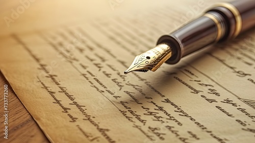 A close-up of a luxury pen lying on a contract, symbolizing business agreements and professional commitments.