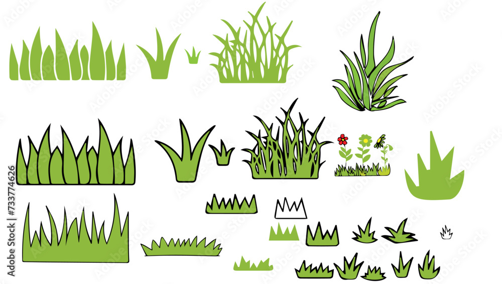 Fototapeta premium set of grass