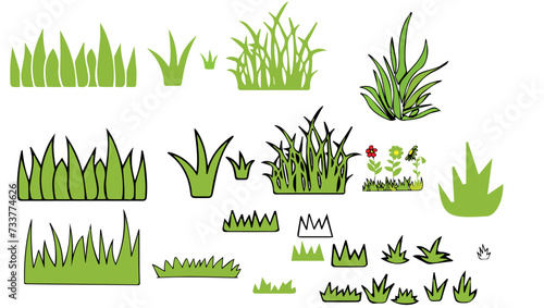 set of grass