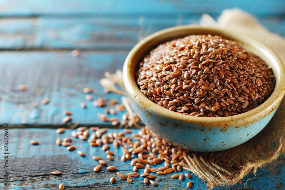 Bowl Filled With Seeds on Top of a Wooden Table Bowl Filled With Seeds on Top of a Wooden Table
