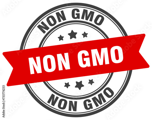 non gmo stamp. non gmo label on transparent background. round sign