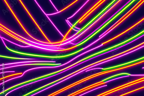 Fluorescent neon. Generative AI