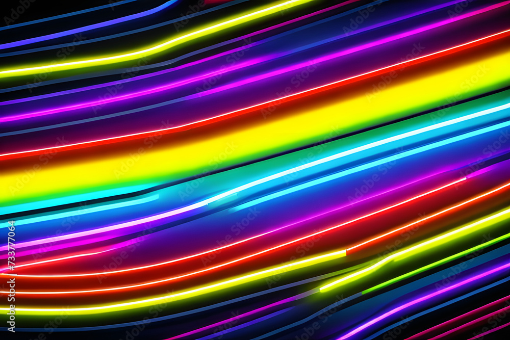 Fluorescent neon. Generative AI Fluorescent neon. Generative AI