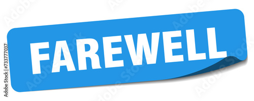 farewell sticker. farewell label