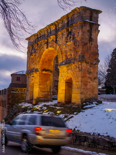 Roman arch of Medinaceli. Soria, Castilla y Leon, Spain. photo