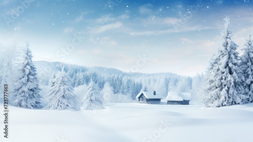 winter snowy holiday background