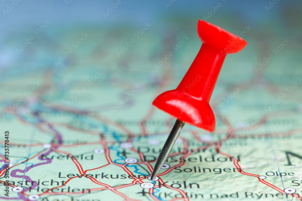 Leverkusen pin on map of Germany Leverkusen pin on map of Germany
