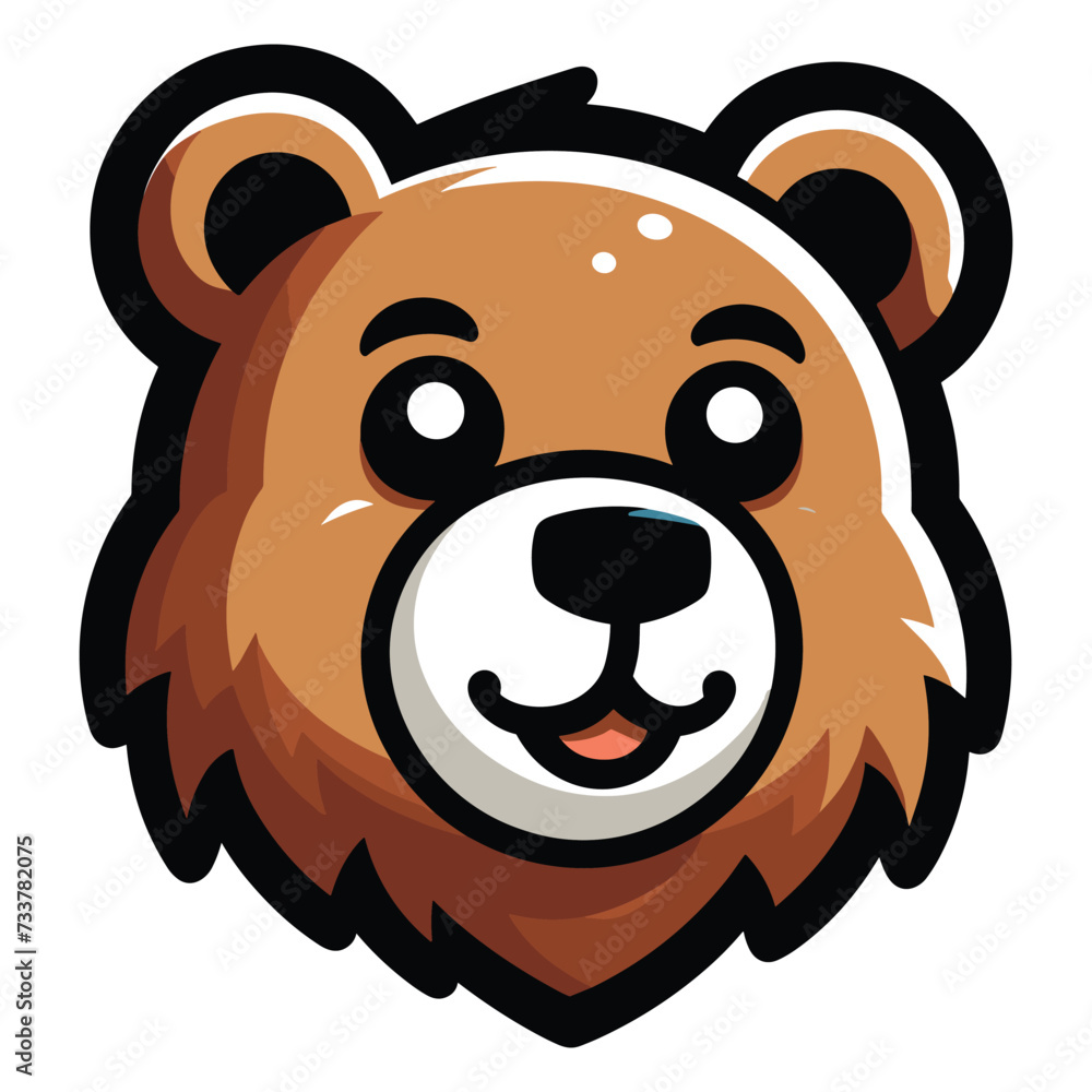 Obraz premium High quality logo head bear illustration 