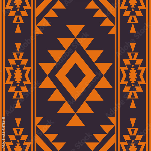 Native pattern american tribal indian ornament pattern geometric ethnic textile texture tribal aztec pattern navajo mexican fabric seamless Vector decoration fashion photo