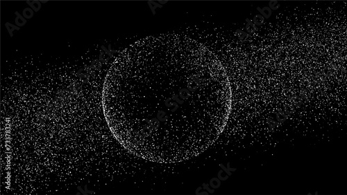 Futuristic vector sphere of particles and lines. Network connection big data. Abstract technology background. .