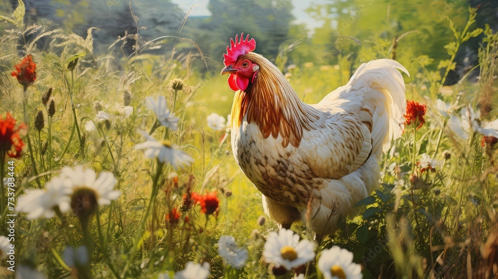 poultry chicken on farm poultry chicken on farm