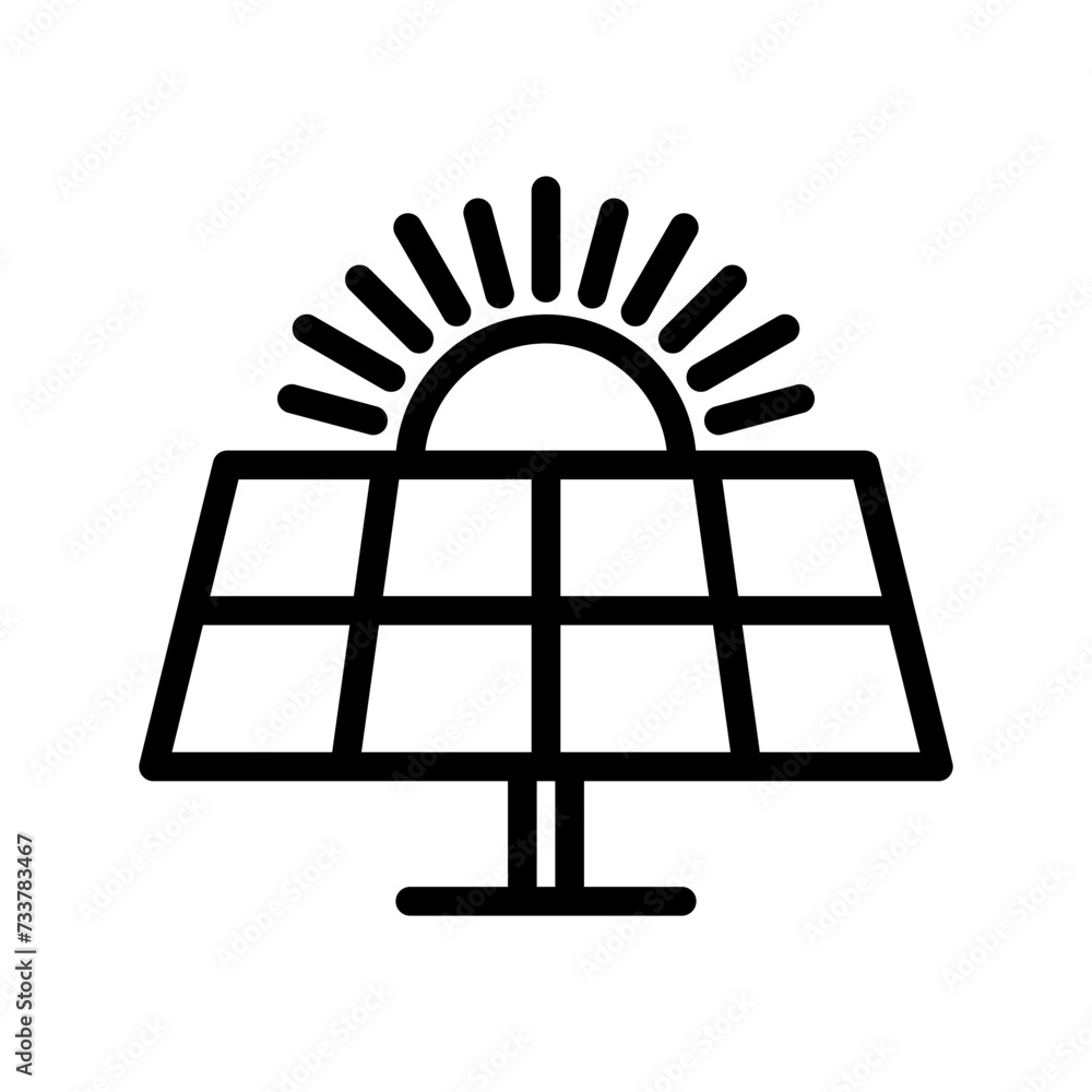 Solar energy line icon vector illustration Solar energy line icon vector illustration