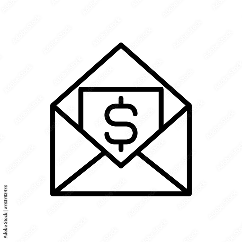 Pay slip business related icon vector illustration Pay slip business related icon vector illustration