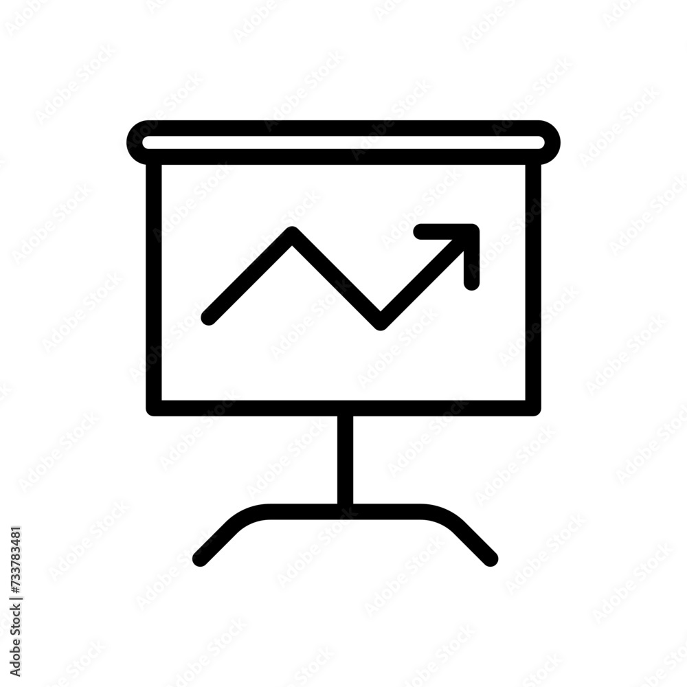 Financial growth line icon vector illustration Financial growth line icon vector illustration
