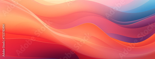 Sunset and Ocean Abstract Waves