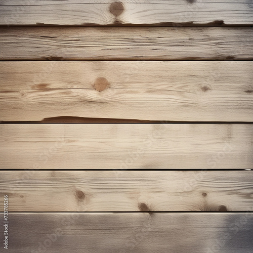 wooden panels arranged transversely, wood texture background, hewn wooden boards, knots on light boards photo