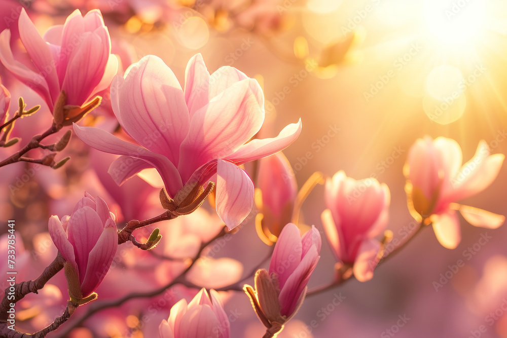 Obraz premium Close Up of Tree With Pink Flowers