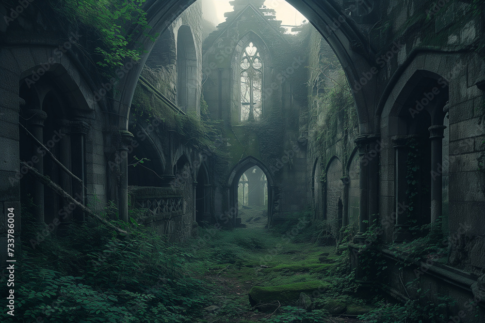 Fototapeta premium An old medieval abandoned city