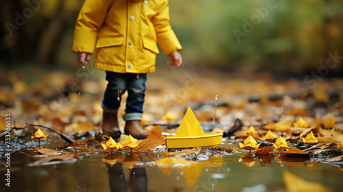paper boat puddle