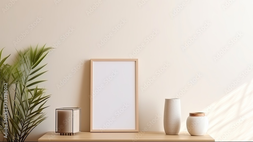 Vertical Golden Frame Mockup Close Up on Wall Vertical Golden Frame Mockup Close Up on Wall