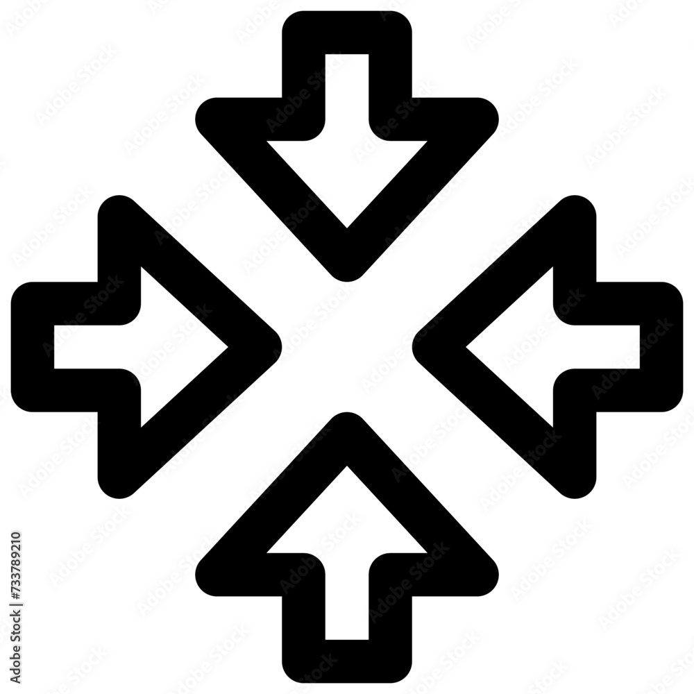 zoom out arrow vector outline icon zoom out arrow vector outline icon