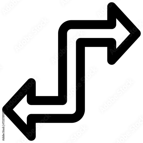 connector arrow vector outline icon