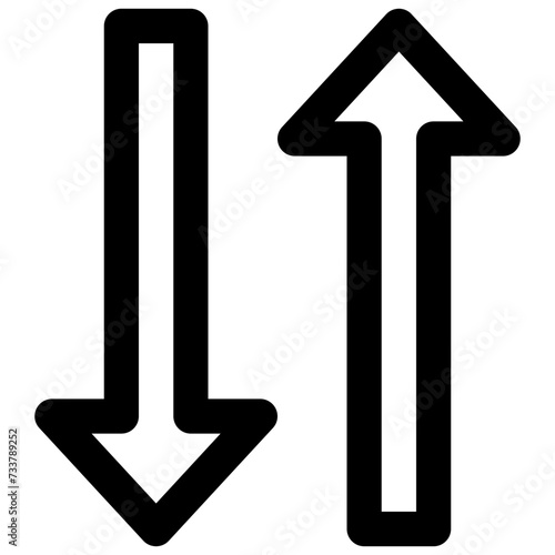passing arrow vector outline icon
