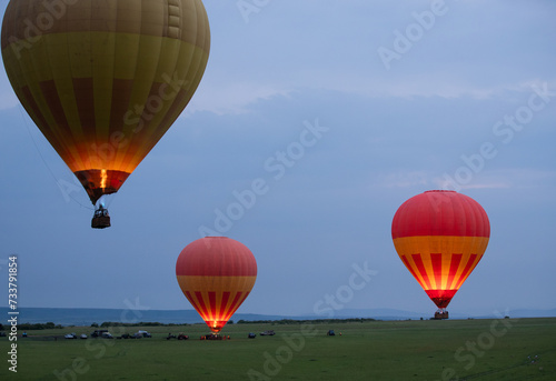 Lot balonem nad Masai Mara  Park narodowy Kenya © kubikactive