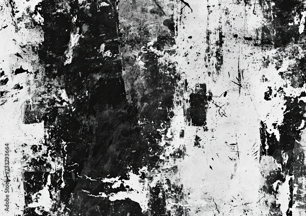 custom made wallpaper toronto digitalWeathered Whisper, Black & White Texture in Distress, A Symphony of Black & White Cracks