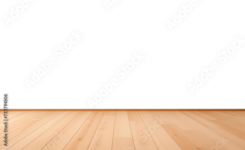 light parquet floor with empty space and plinth , png file