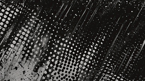 Distressed pin dots texture black and white