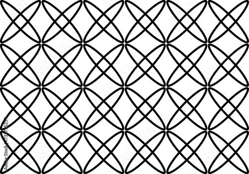 Fondo patrón florar de trazado negro.