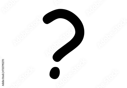 Icono de interrogación de pregunta en fondo blanco.