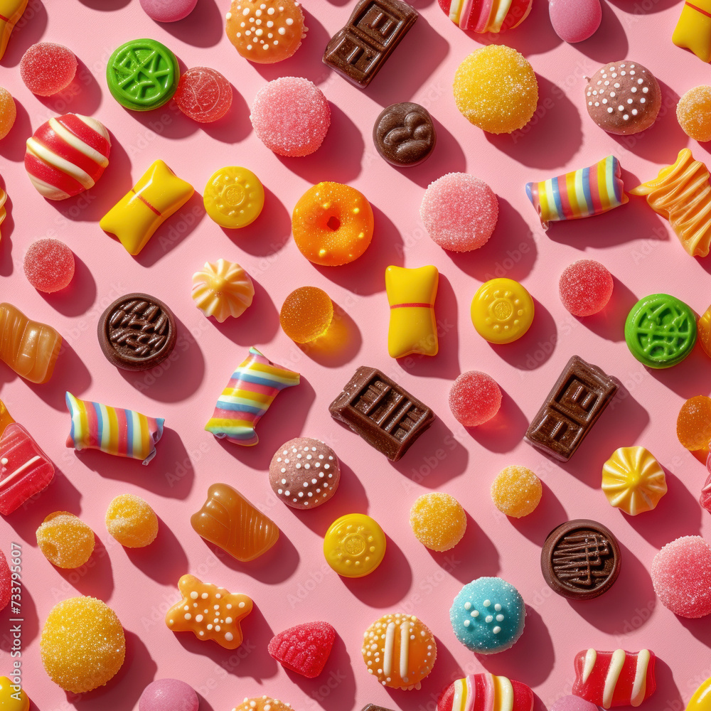 Assorted candy seamless pattern Assorted candy seamless pattern