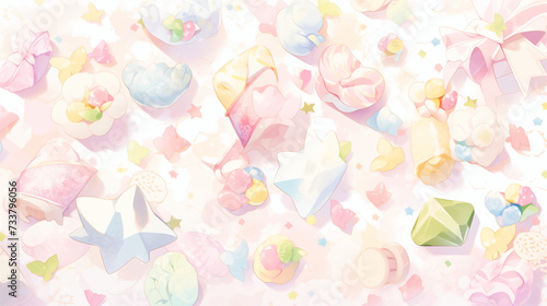 丸いキャンディーの壁紙素材