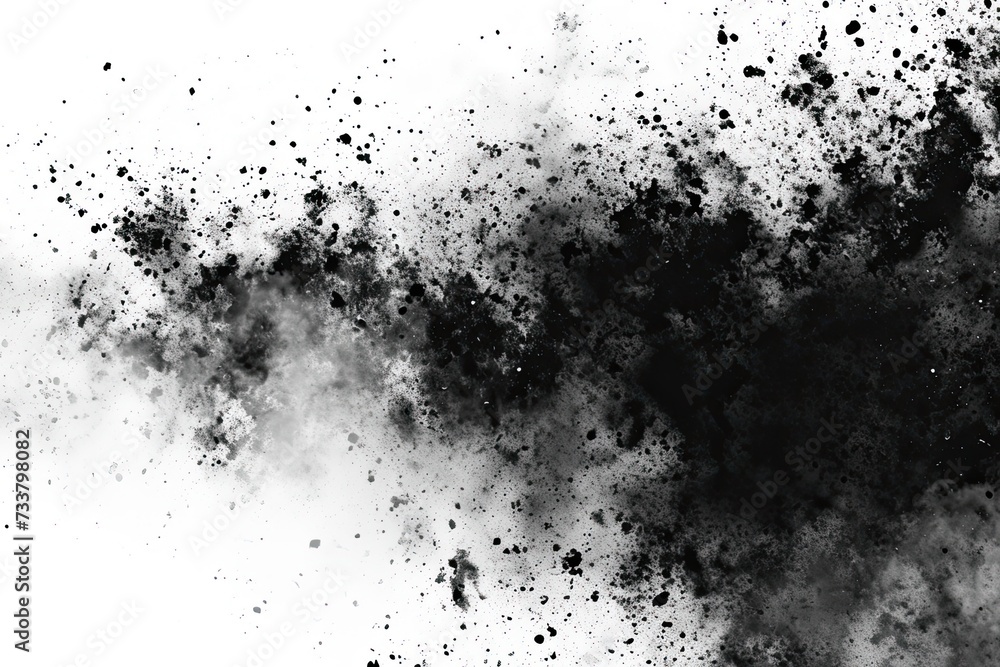 Fototapeta premium Small amount of dust scattered on white background