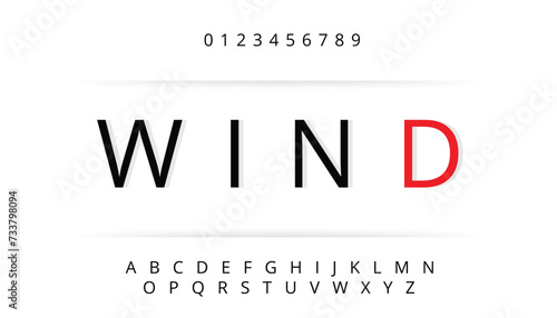 Abstract minimal modern alphabet fonts. Typography technology electronic digital music future creative font. vector illustraion photo