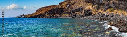 Paisajes de la isla de Tenerife. Naturaleza paisaje marino en Islas Canarias. Viajes aventuras paisaje.