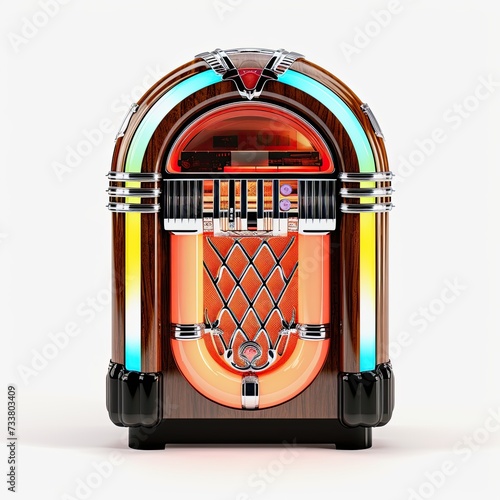 Retro Jukebox isolated on white background