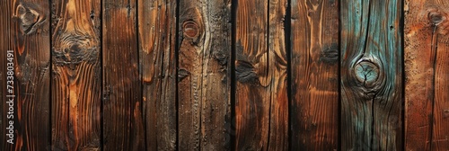 Rustic Wooden Boards Background with Copy Space for Design