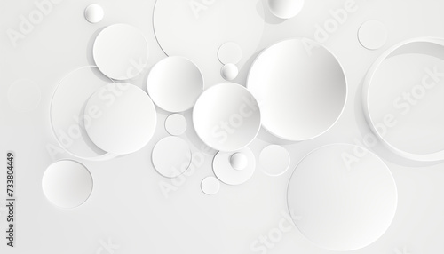 White abstract background with circles.