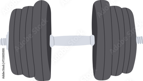 dumbbell on white background vector