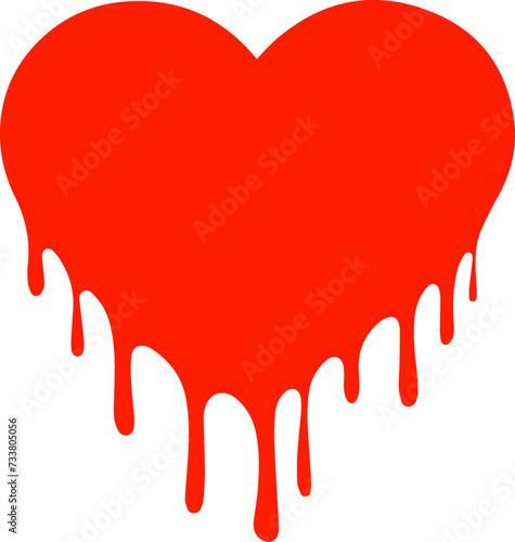 Dripping heart svg