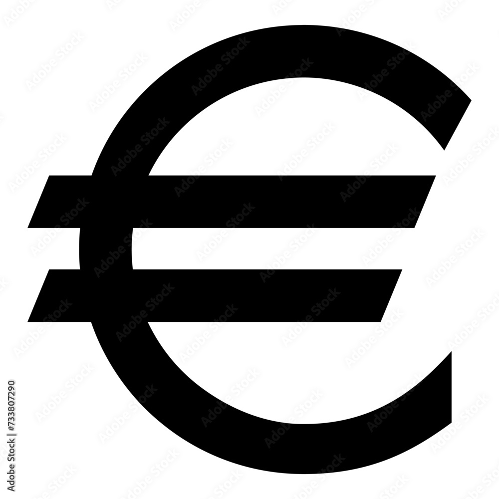 Euro European currency symbol isolated Euro European currency symbol isolated