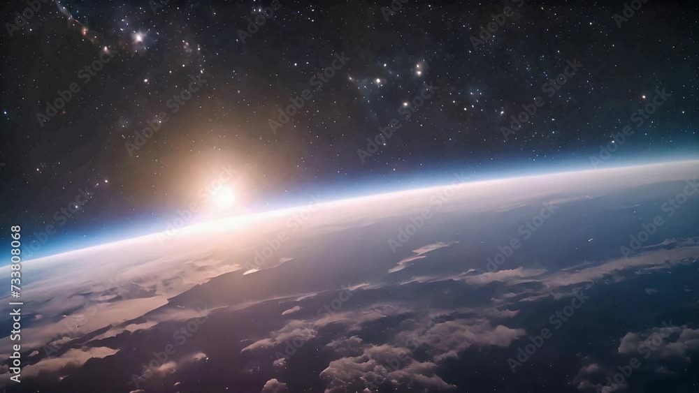 Sunrise from Space Over Earth's Horizon Sunrise from Space Over Earth's Horizon