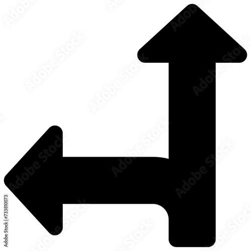 left exit arrow vector glyph icon